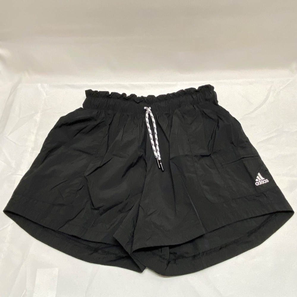 Adidas Athletic‎ Shorts Women's XS Black Unlined Drawstring Pockets GUC